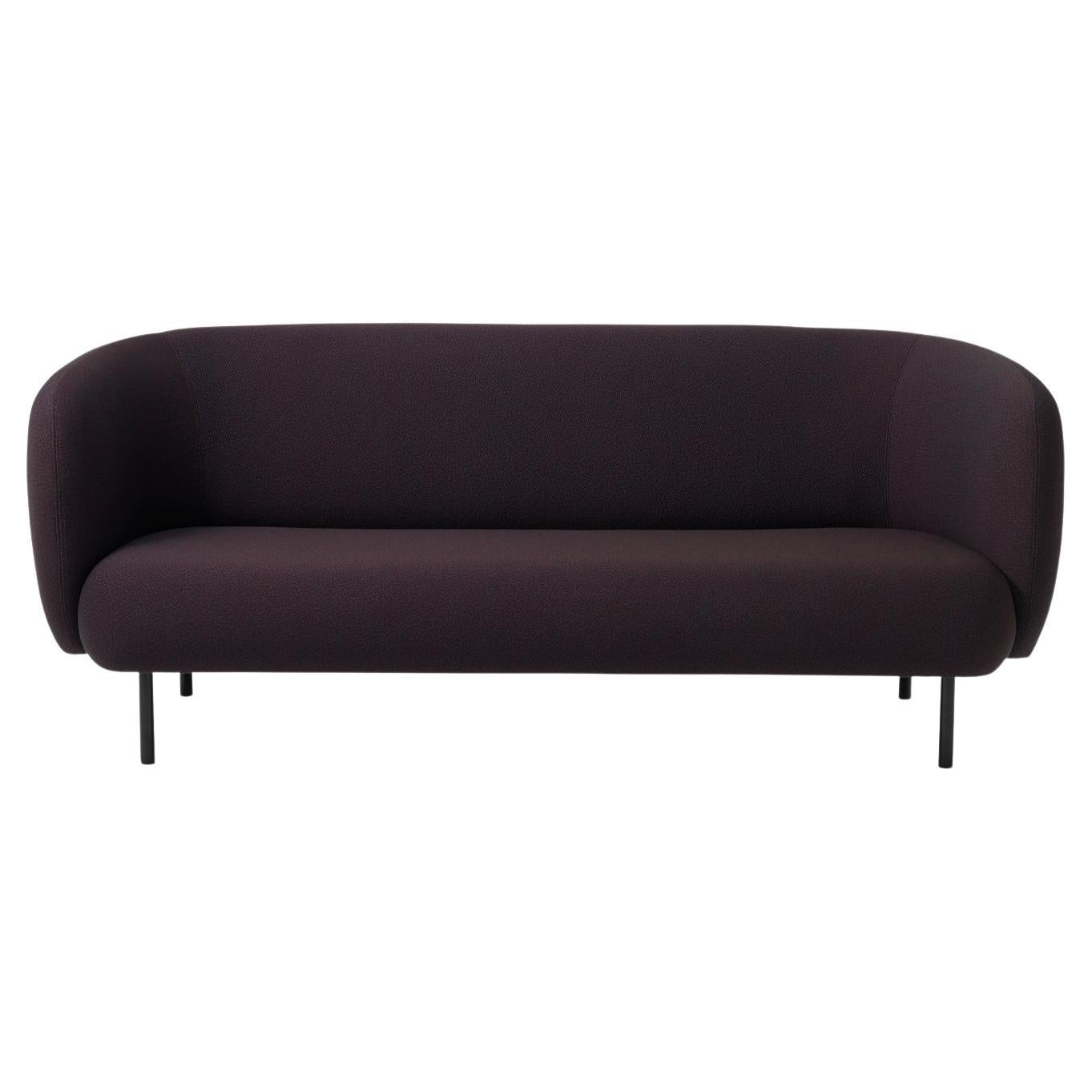 Caper 3 Seater Sprinkles Eggplant by Warm Nordic For Sale
