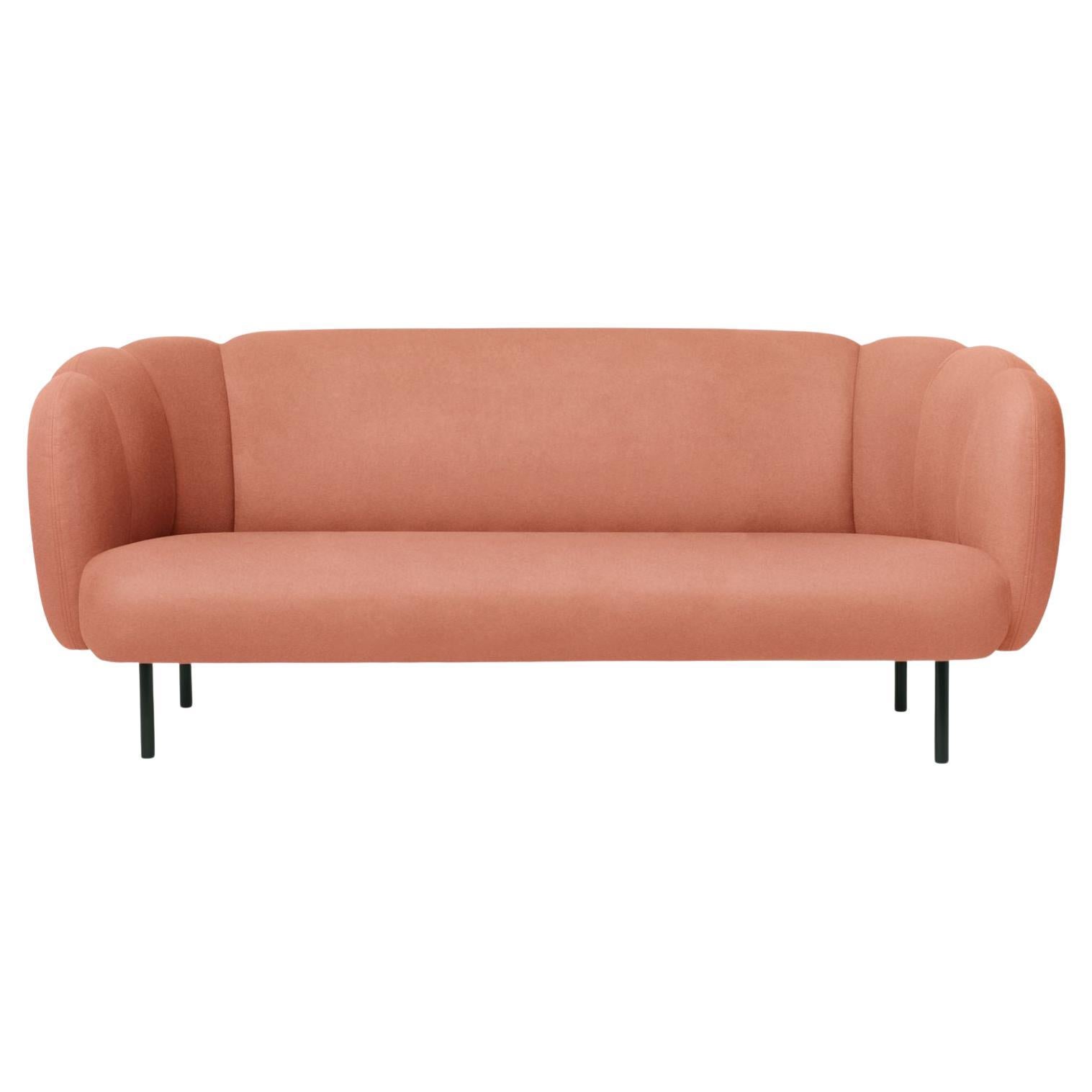 Caper 3 Seater with Stitches Blush by Warm Nordic For Sale