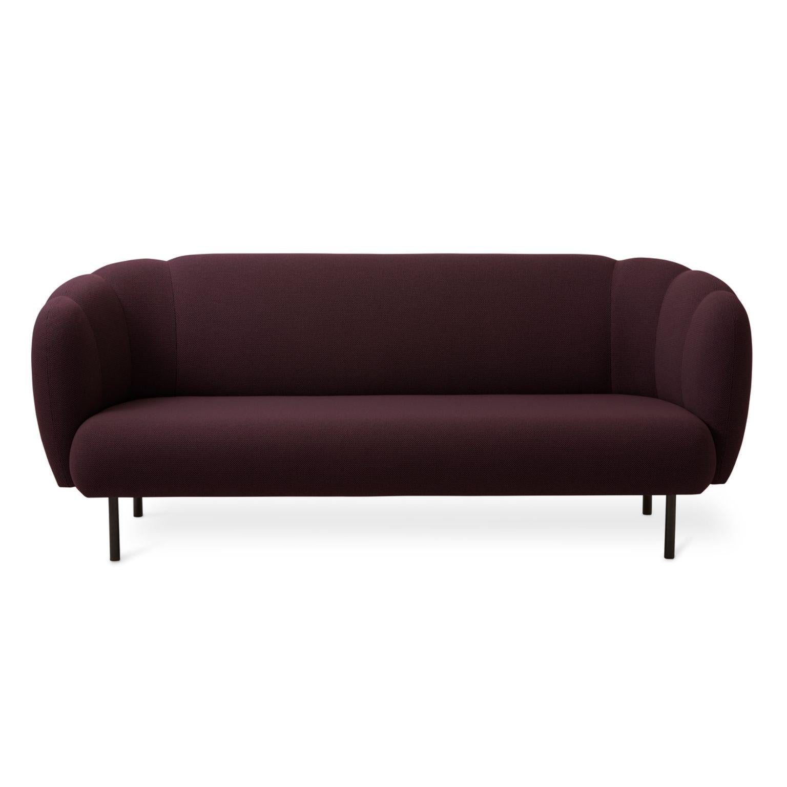 Caper 3 Seater With Stitches Burgundy by Warm Nordic
Dimensions: D200 x W84 x H 80 cm
Material: Textile upholstery, Wooden frame, Powder coated black steel legs.
Weight: 55.5 kg
Also available in different colours and finishes. Please contact