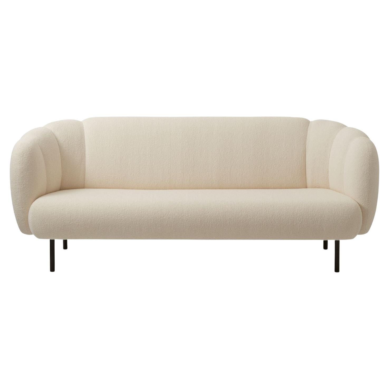 Caper 3 Seater with Stitches Cream de Warm Nordic