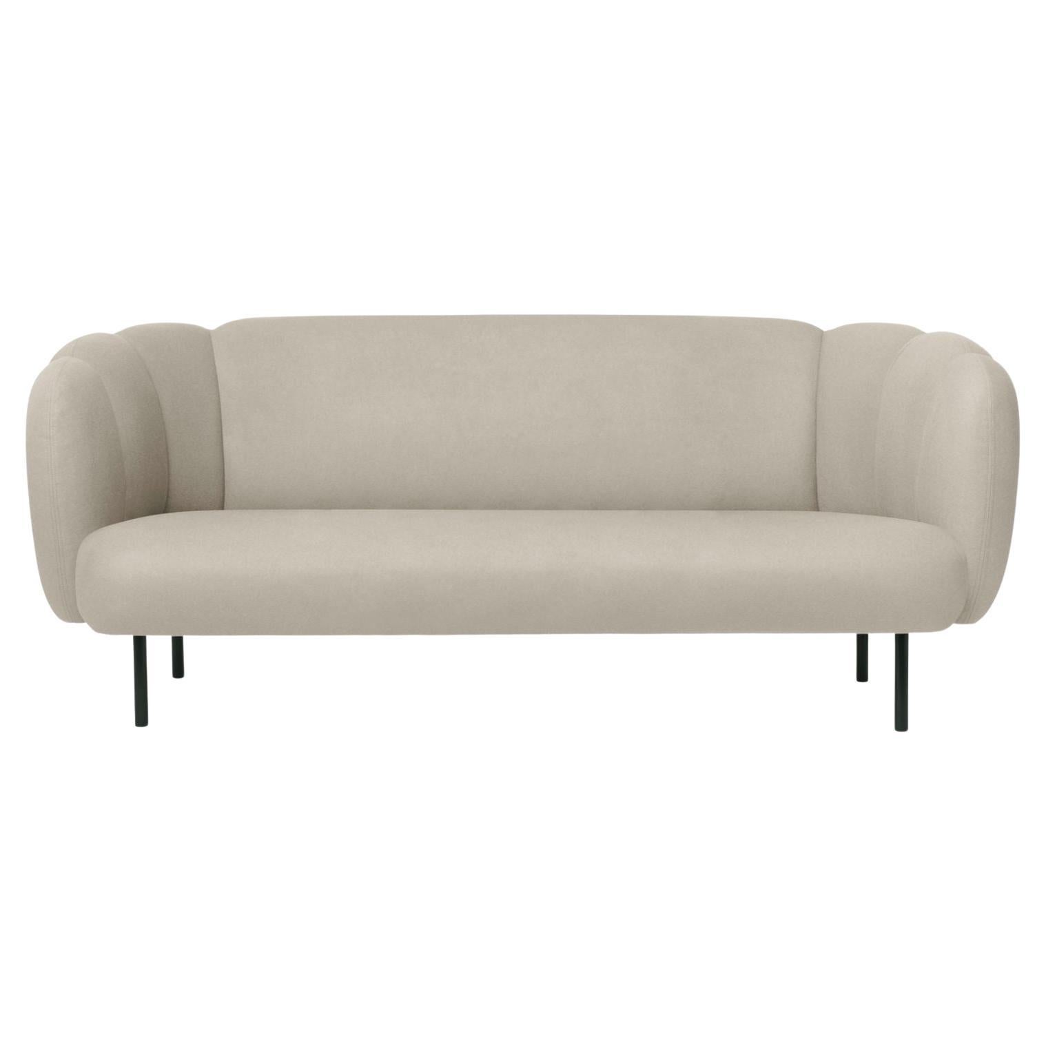 Caper 3 Seater with Stitches Pearl Grey by Warm Nordic For Sale