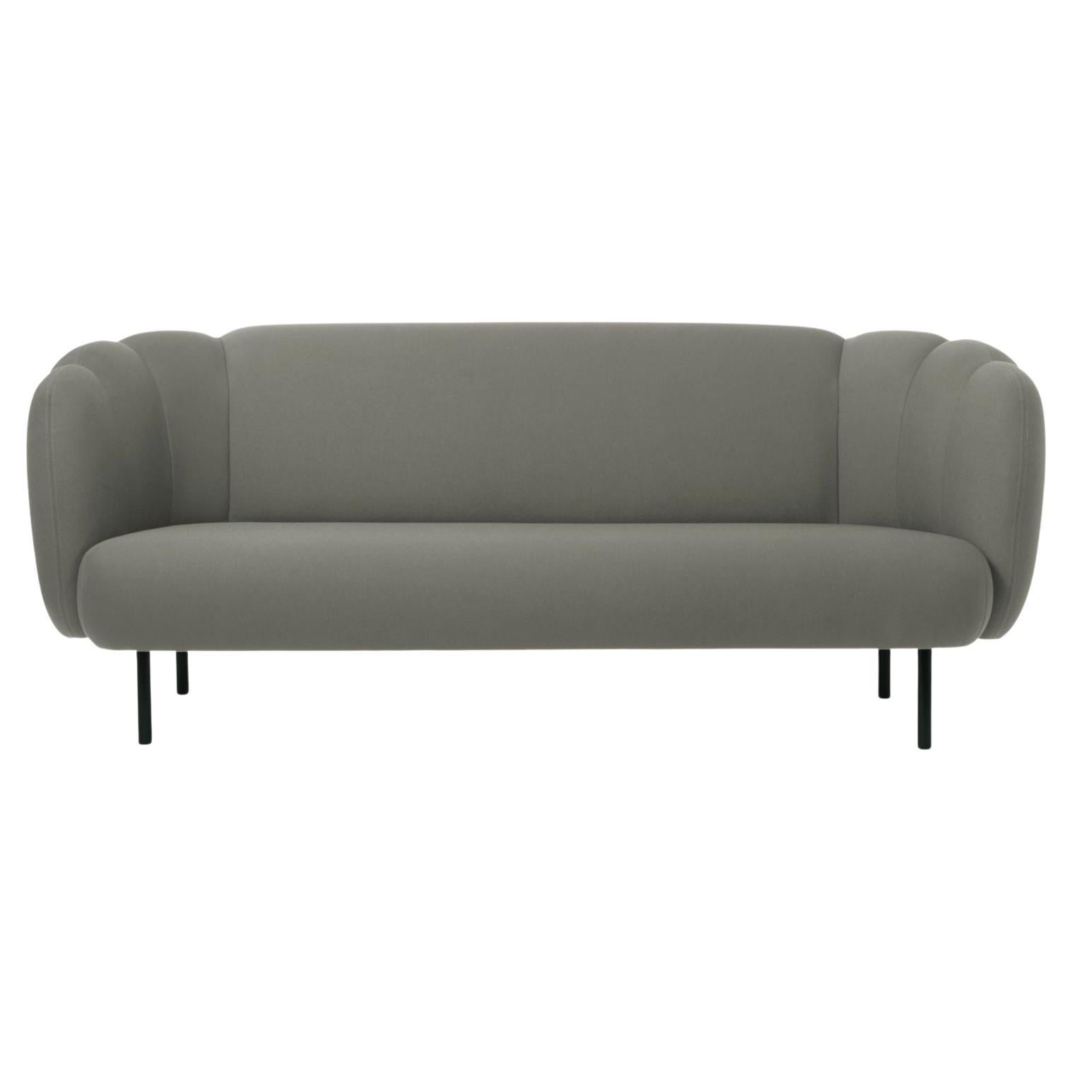 Caper 3 Seater with Stitches Warm Grey by Warm Nordic For Sale