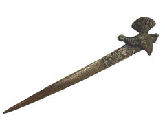 Grand Tétras de montagne Ouvre-lettres en bronze à Vienne, Autriche antique, années 1900