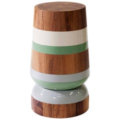 Table à boire tournée Capirucho, bois deacaste et bandes laquées Labrica