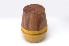 Capirucho Turned Side Table Mustard and Conacaste