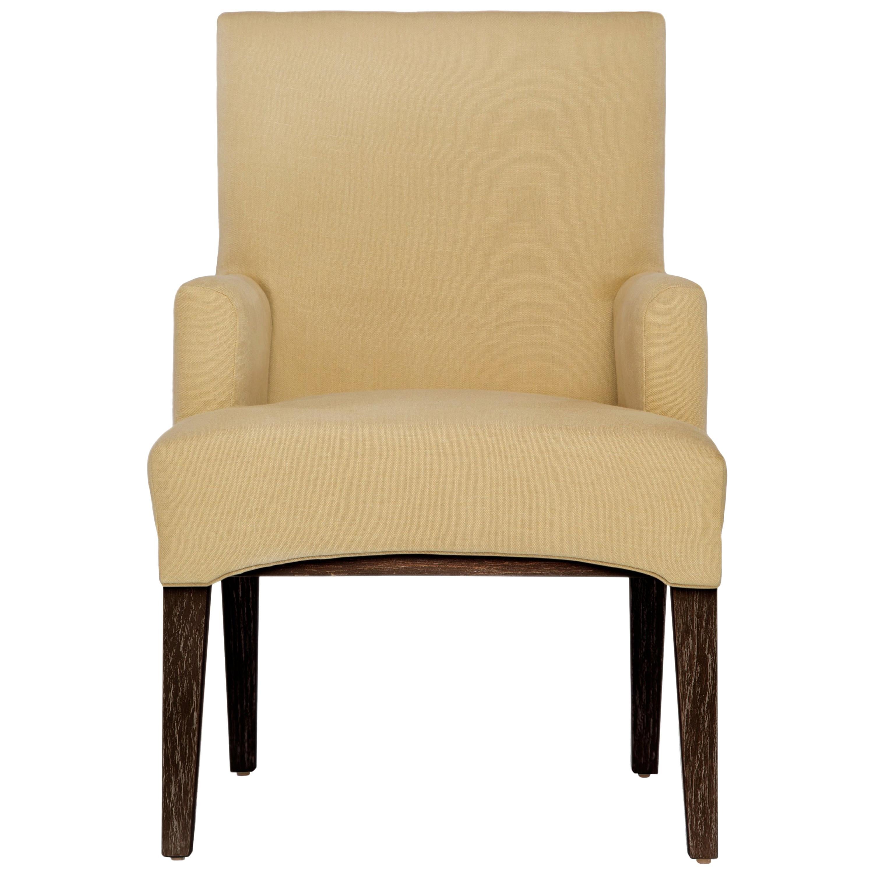 Capistrano Dining Armchair in Chocolate 
Onyx Finish by Innova Luxuxy Group For Sale