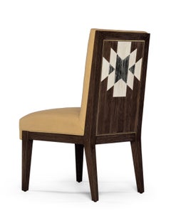 Capistrano Dining Side Chair in Chocolate & Onyx Finish by Innova Luxuxy Group