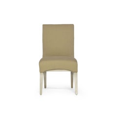 Capistrano Dining Side Chair with Wood and Gold Leaf Frame, Innova Luxuxy Group
