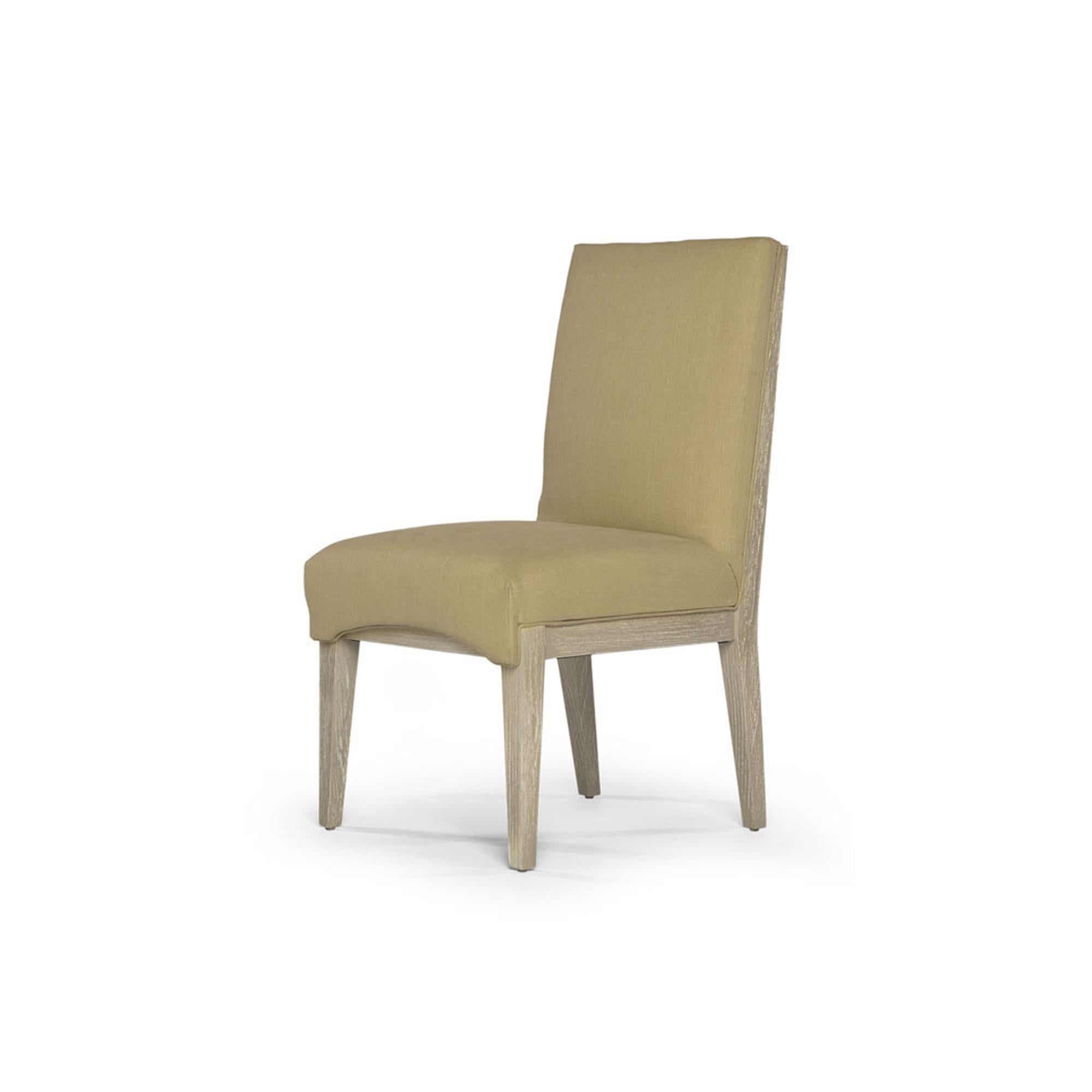 Mexican Capistrano Dining Side Chair with Wood and Gold Leaf Frame, Innova Luxuxy Group For Sale