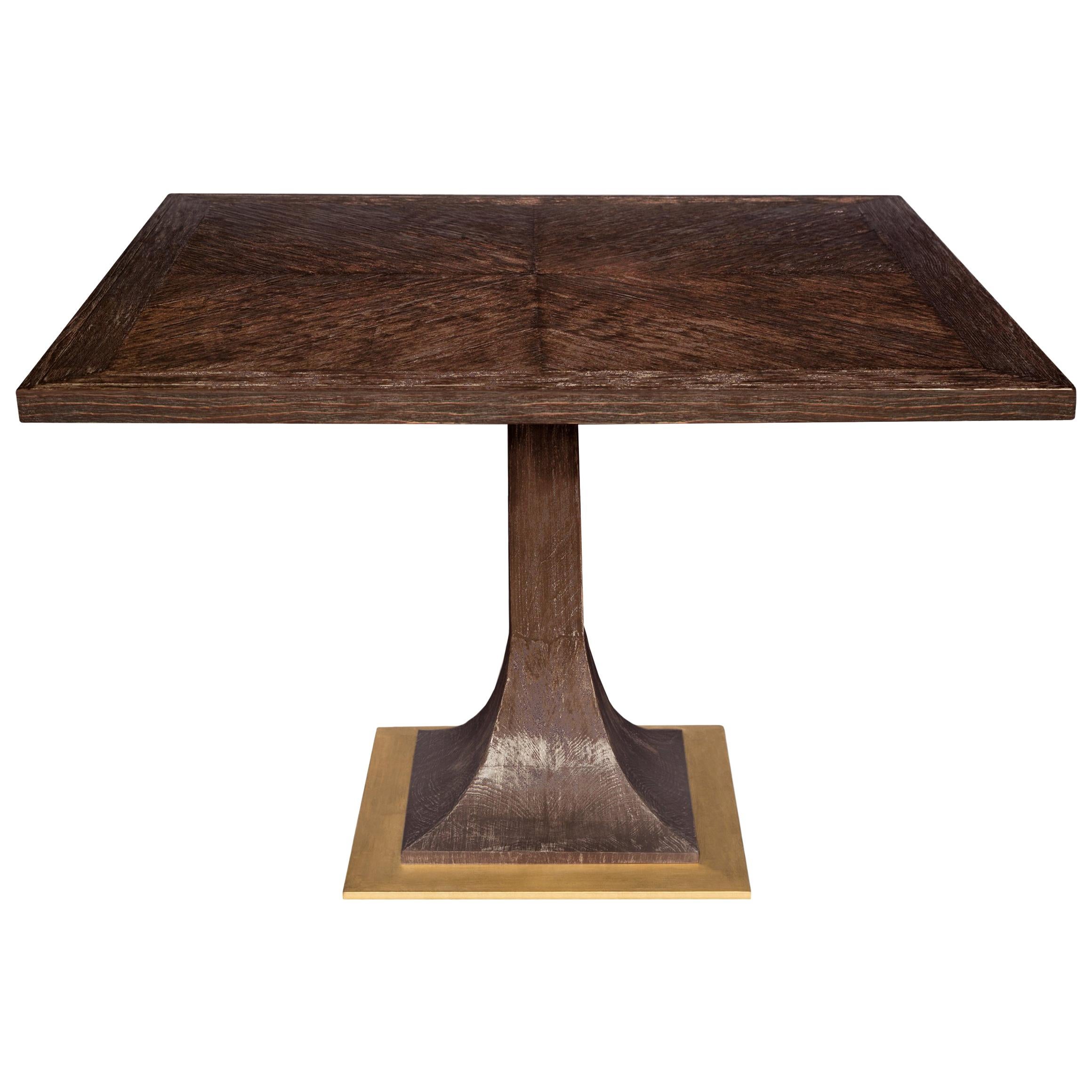 Capistrano Dining Table in Chocolate & Onyx Finish by Innova Luxuxy Group For Sale