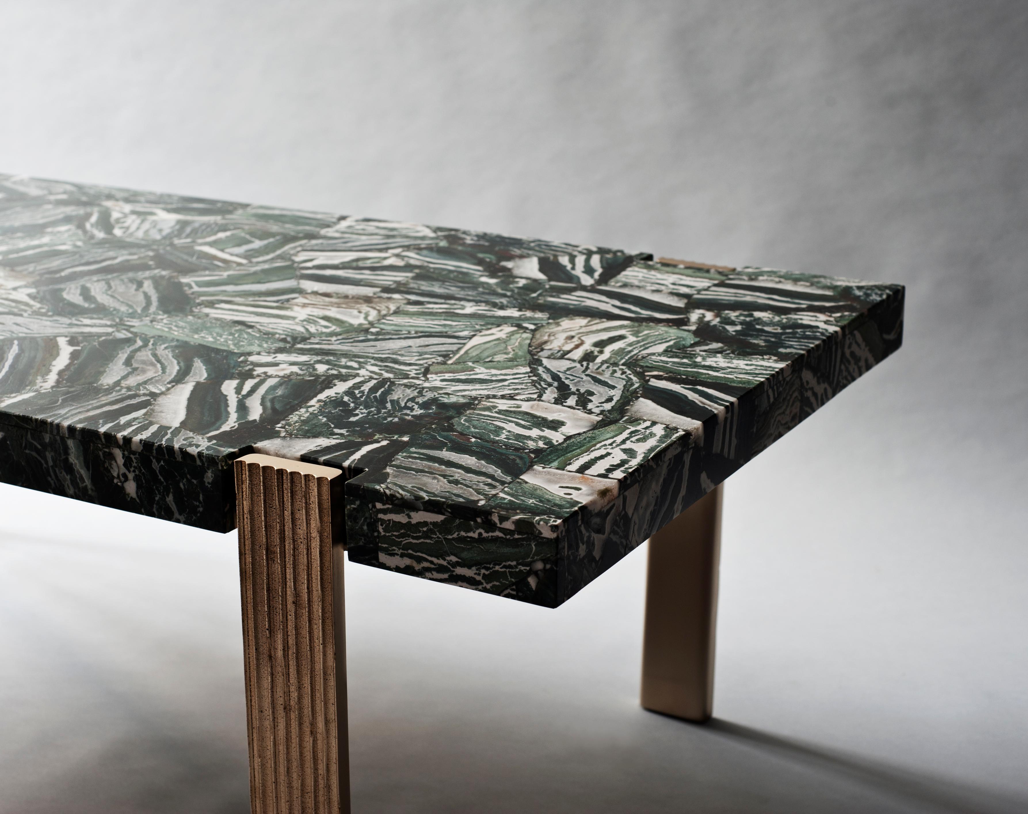 Indian Capital Coffee Table by Demuro Das For Sale