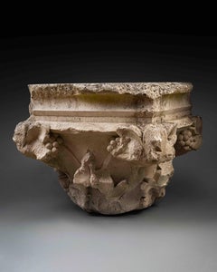 Capital decorated with foliage - France, 13th century