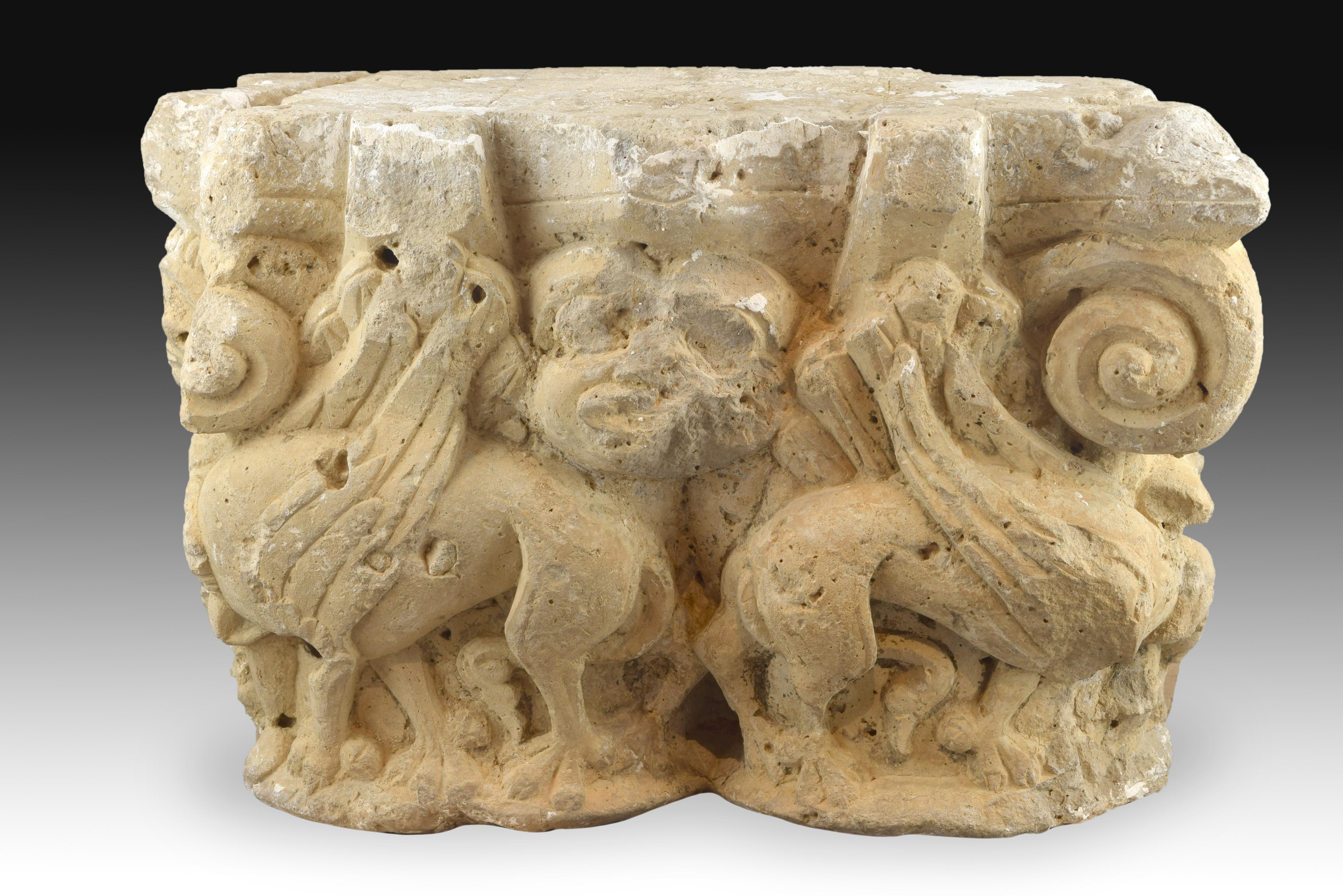 Medieval Capital, Limestone, 12th-13th Century