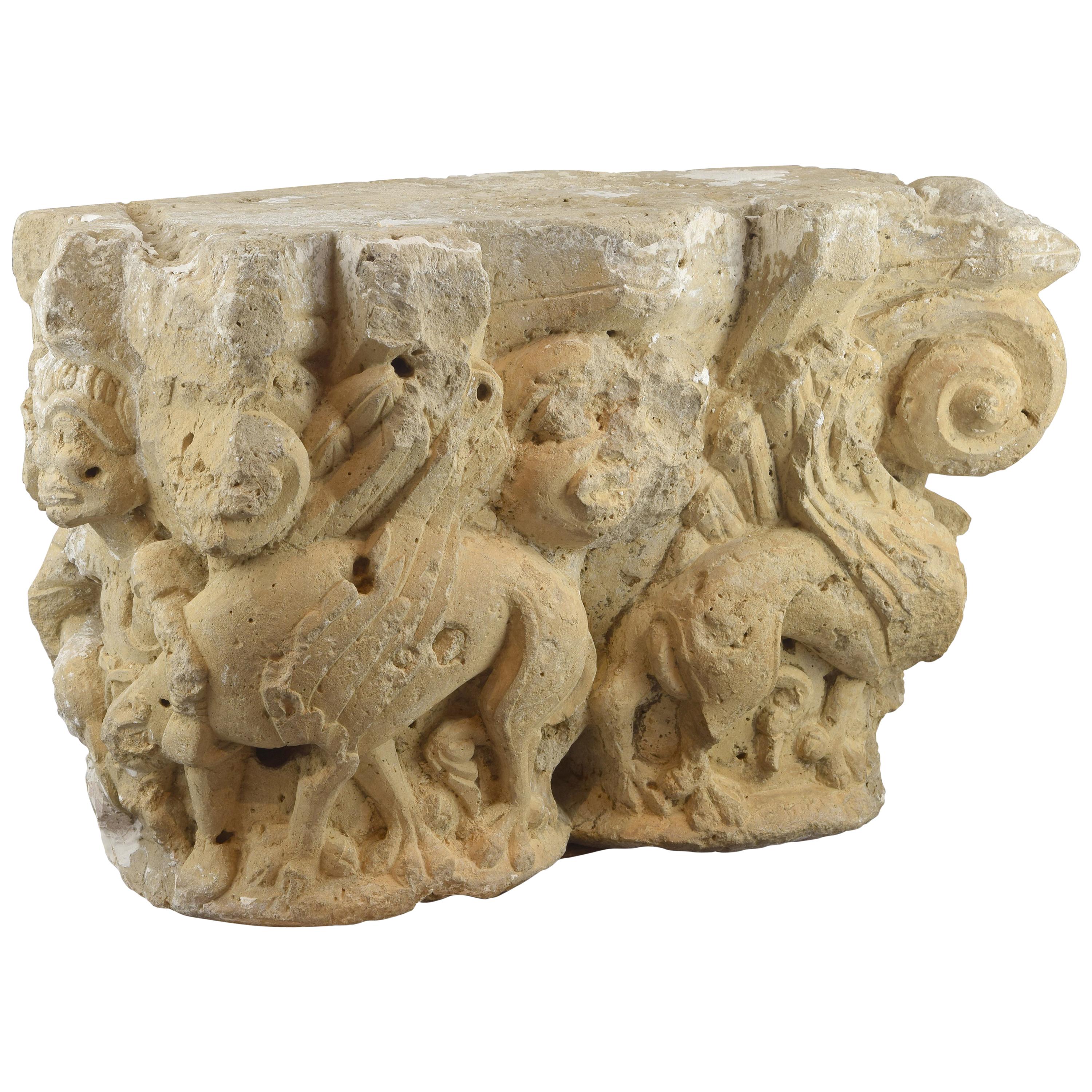 Capital, Limestone, 12th-13th Century