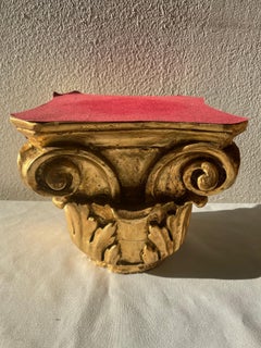 Italian carved wooden capitals Mid-20th century