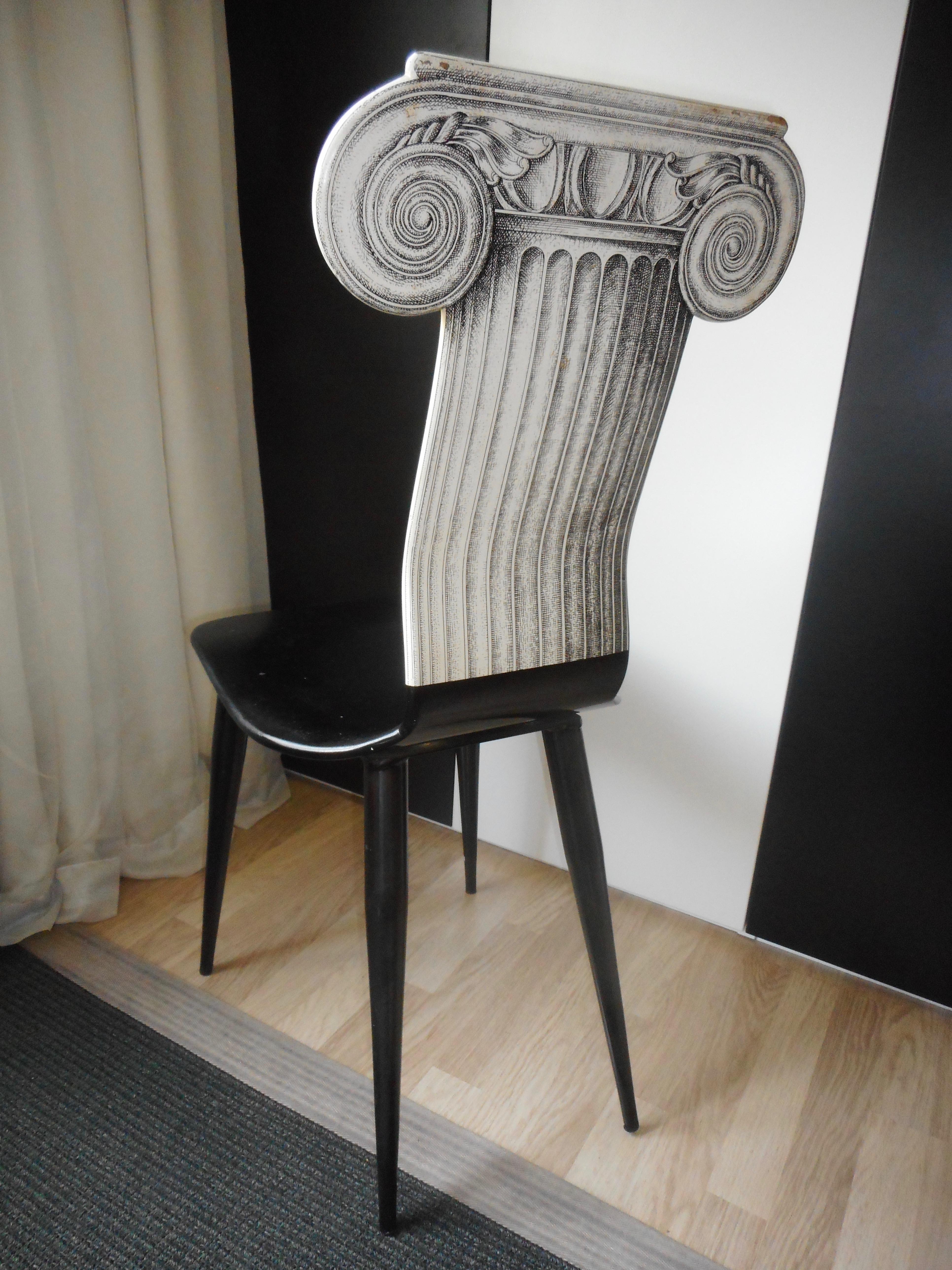 Late 20th Century Capitello Chair by Fornasetti, Italy, 1988
