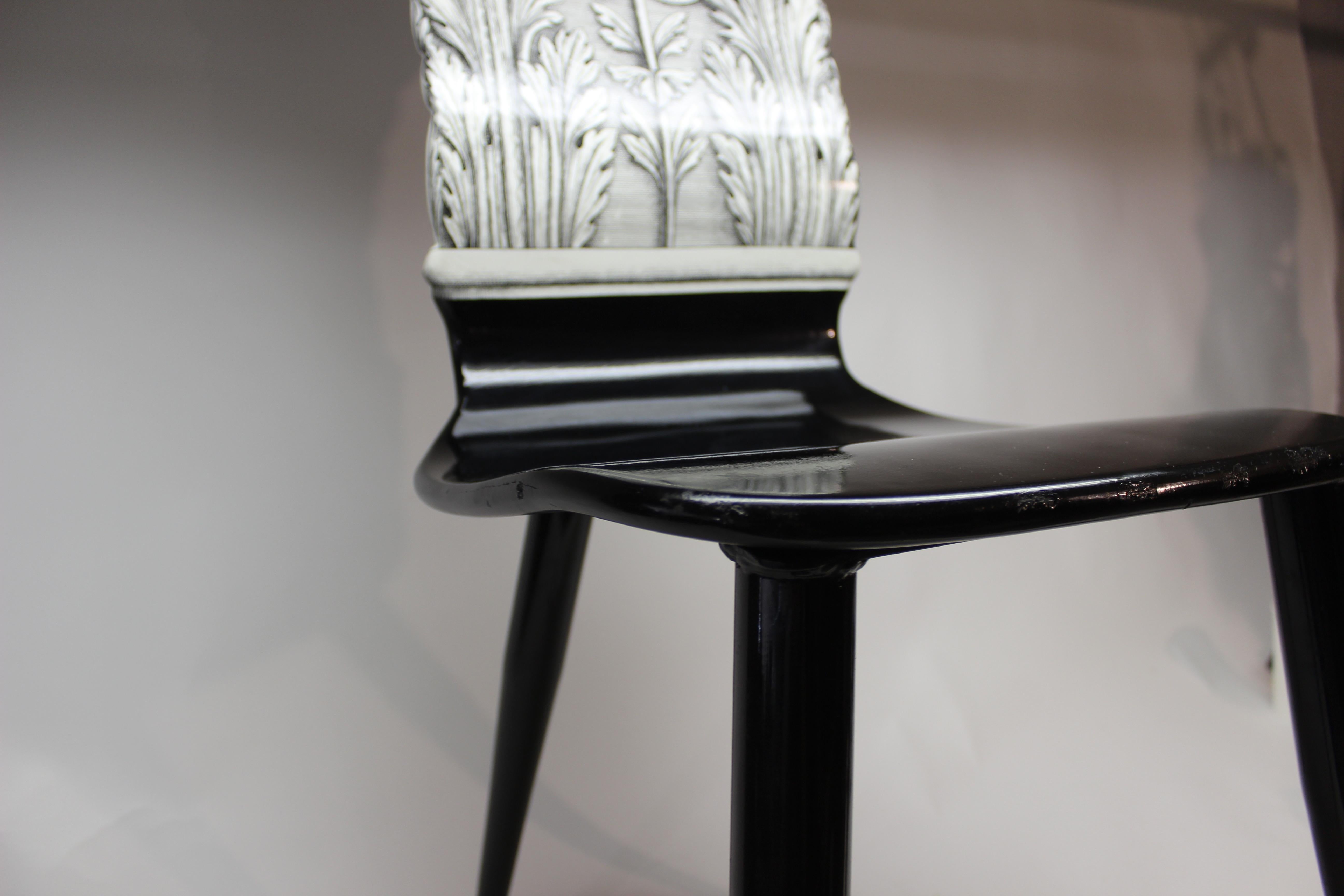 20th Century Capitello Corinzio Chair by Piero Fornasetti