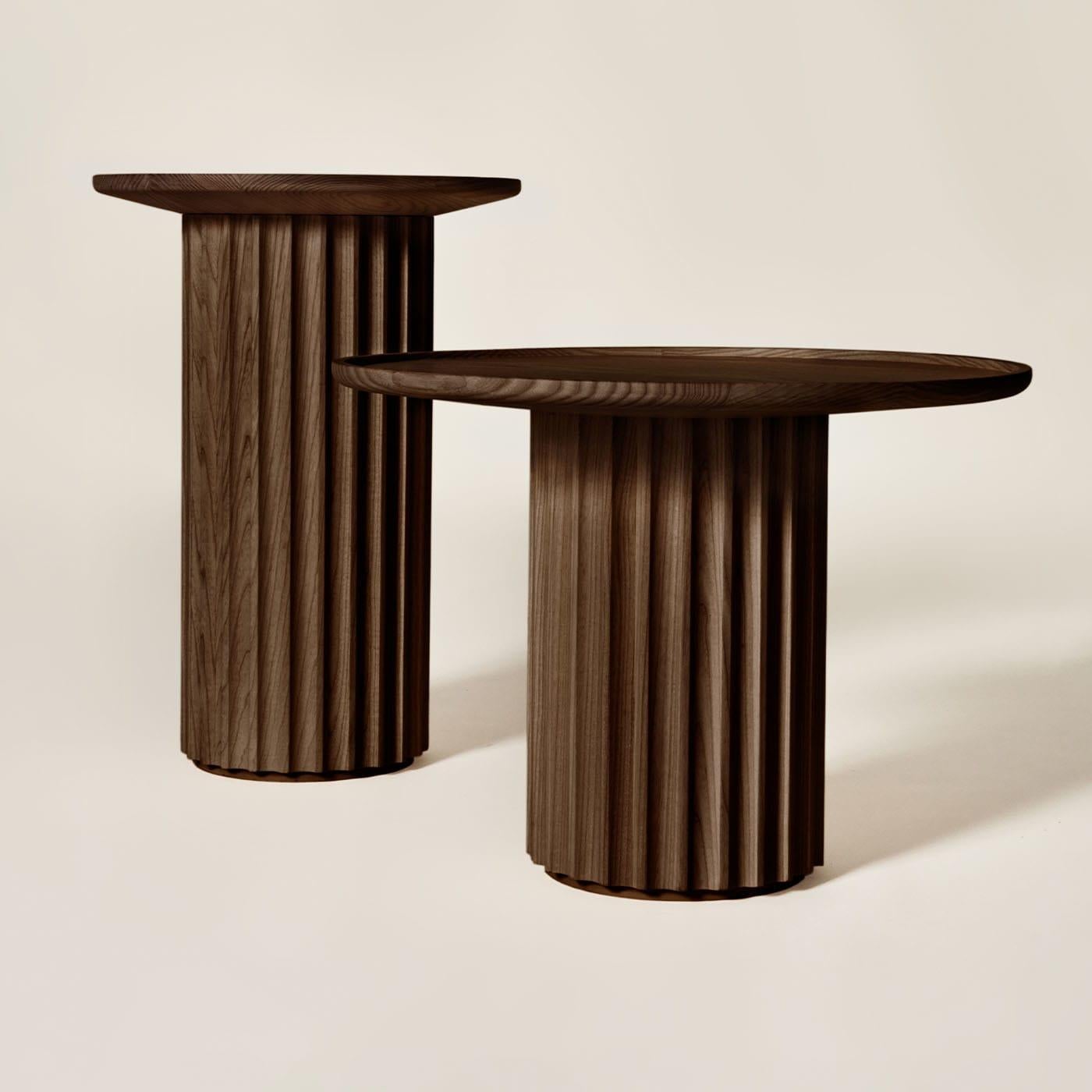 Capitello Slim Brown Ash Side Table In New Condition For Sale In Milan, IT