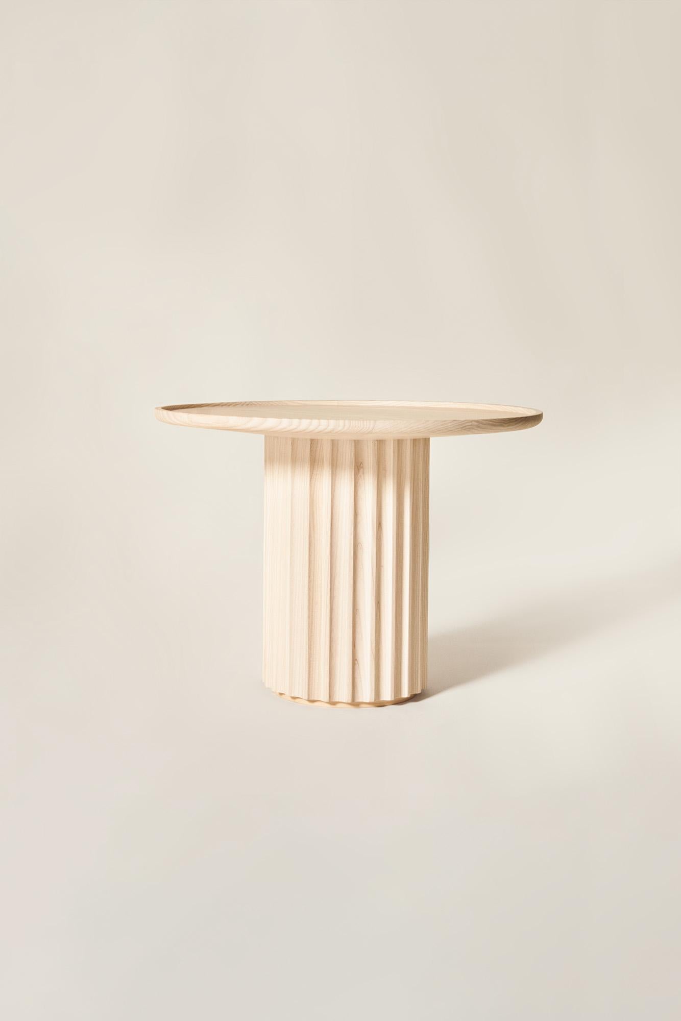 Table basse Capitello en bois massif, finition naturelle, contemporaine en vente 4