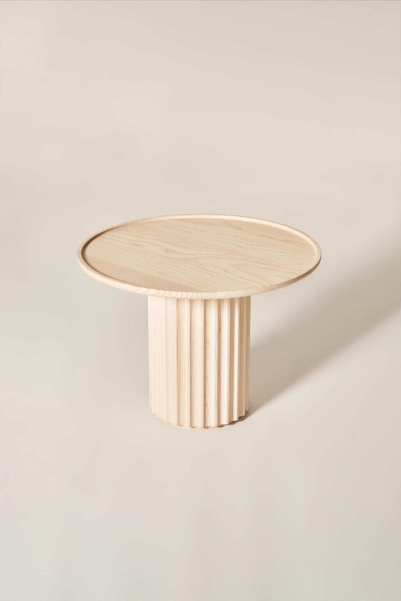 Table basse Capitello en bois massif, finition naturelle, contemporaine en vente 6