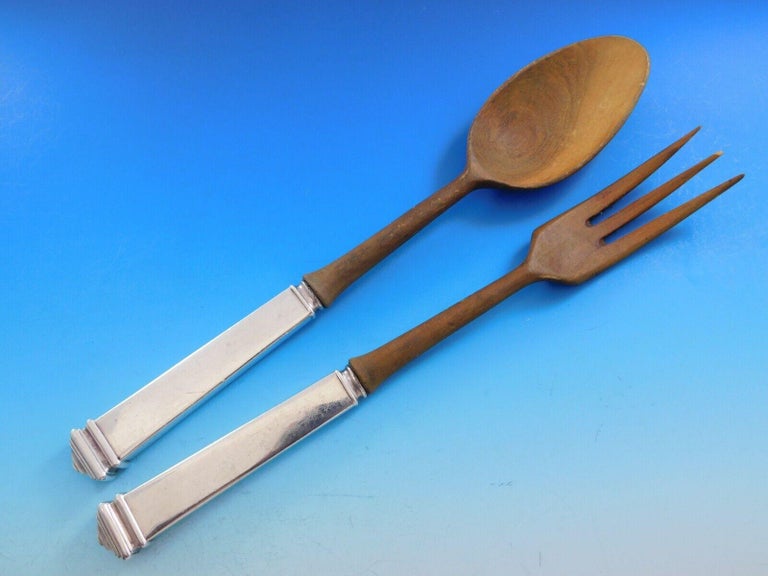 Legend by Fortunoff Italy Sterling Silver Flatware Set Service Dinner 45 Pieces For Sale at 1stDibs