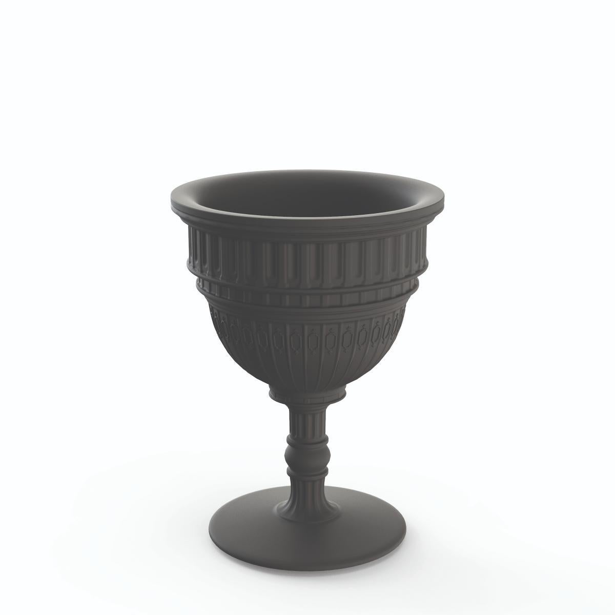 italien Jardinière et glacière à champagne Capitol en polyéthylène noir par Studio A en vente