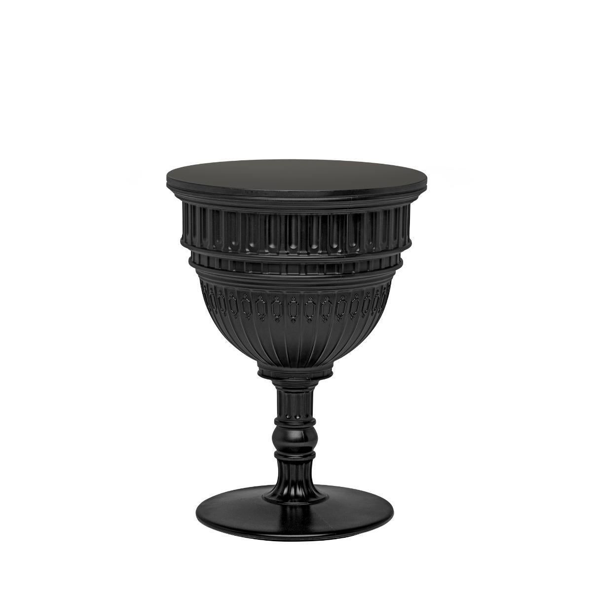 Italian Capitol Sidetable in Black Recyclable Polyethylene by Studio Job For Sale