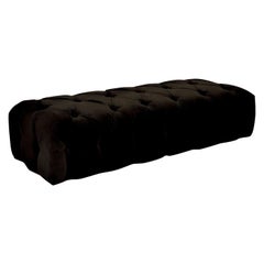 Capitonne' Black Pouf by Dom Edizioni