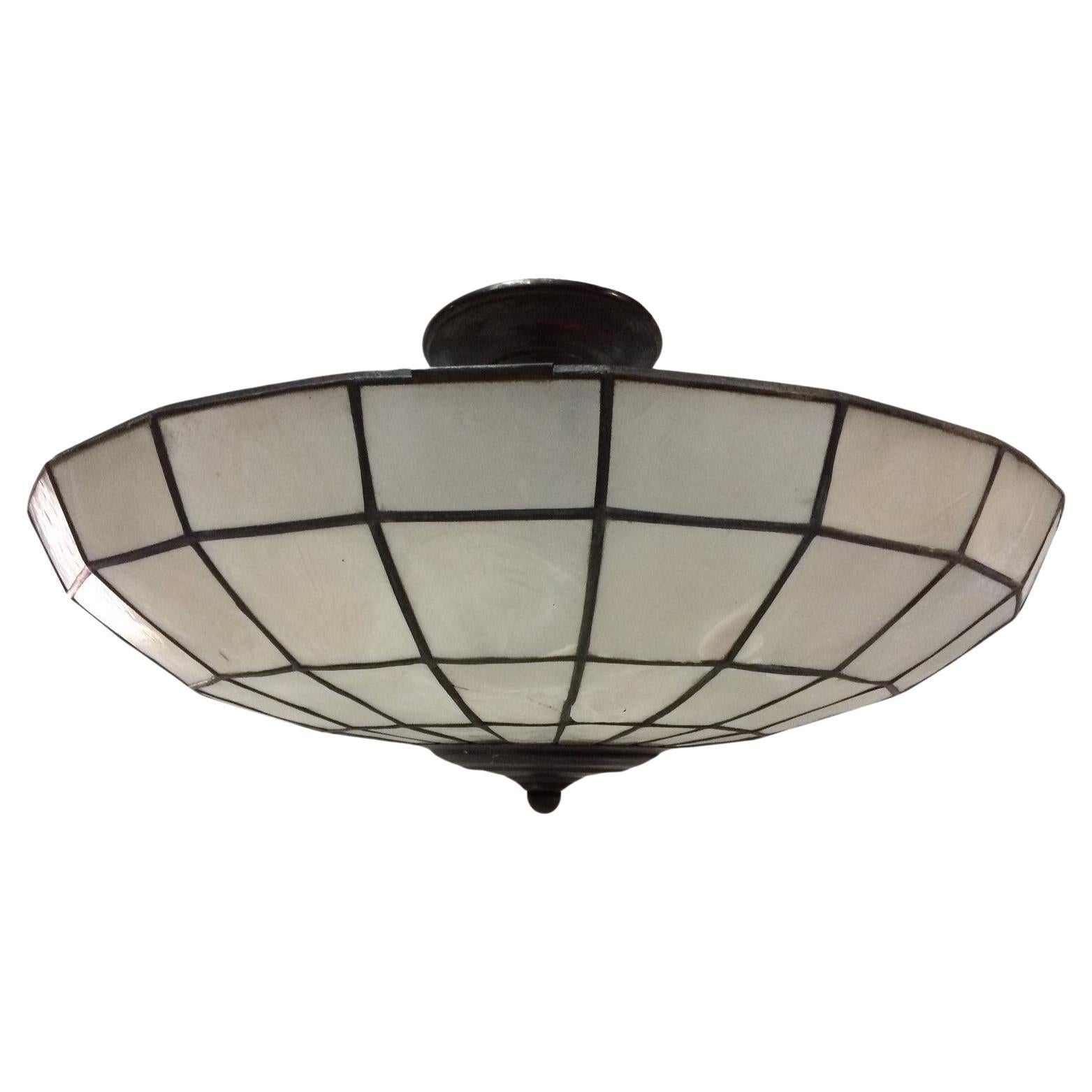 Capiz Ceiling Light Fixture