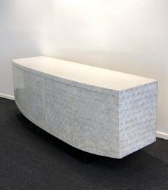 Capiz Shell and Black Marble Credenza by Marquis Collection of Beverly Hills