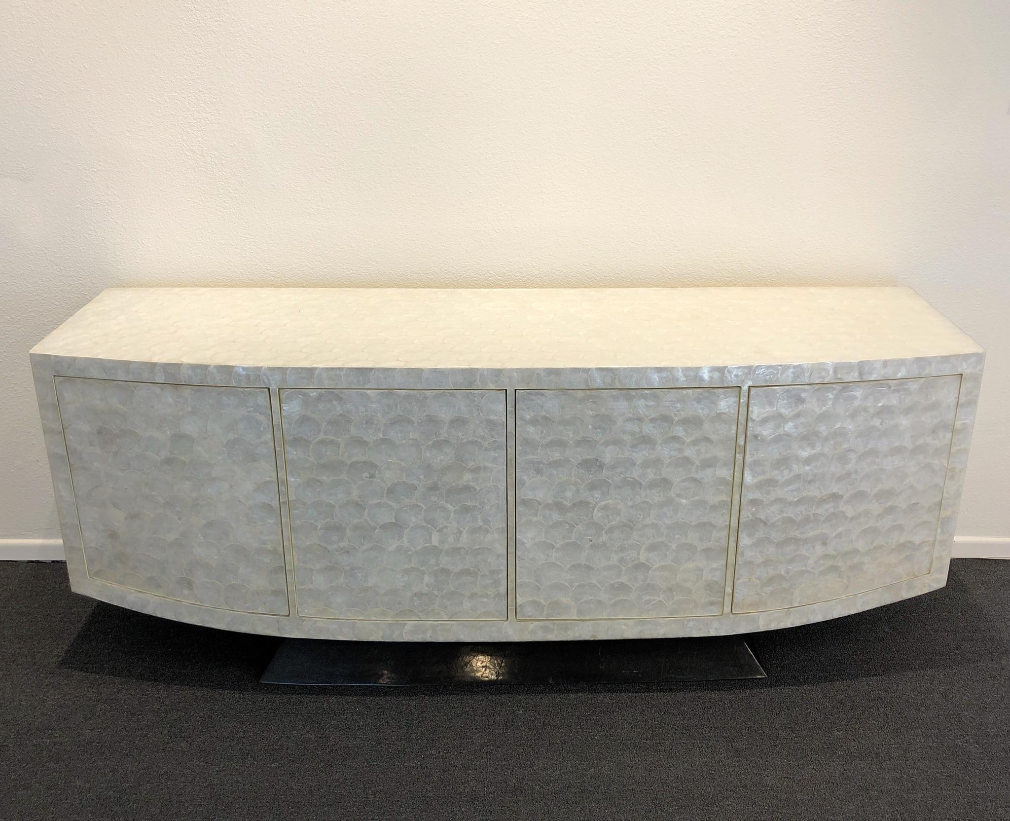 capiz shell credenza