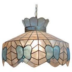 Retro Capiz Shell Chandelier Pendant Butterfly Design