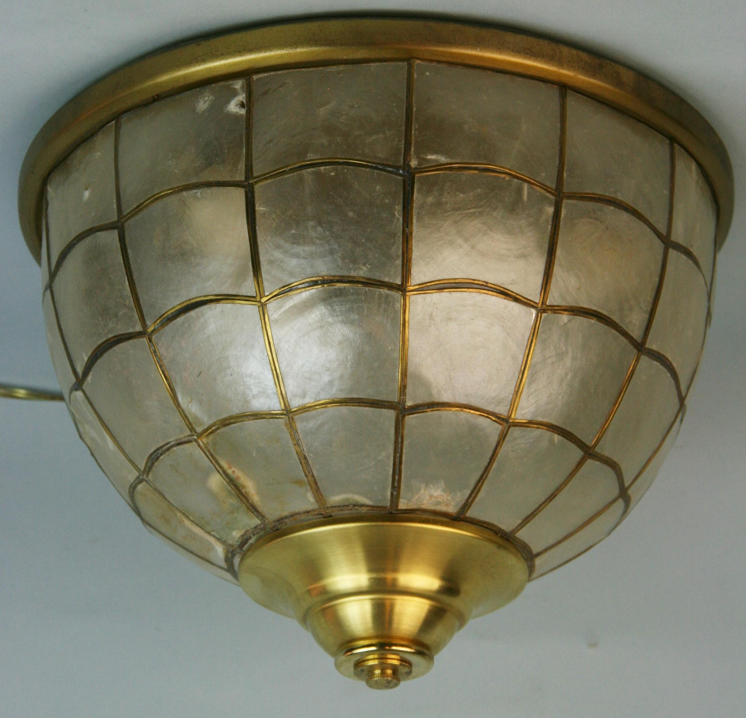 capiz shell flush mount ceiling light
