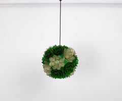 Capiz Shell Lotus Ball Chandelier Pendant Light Germany, 1960s