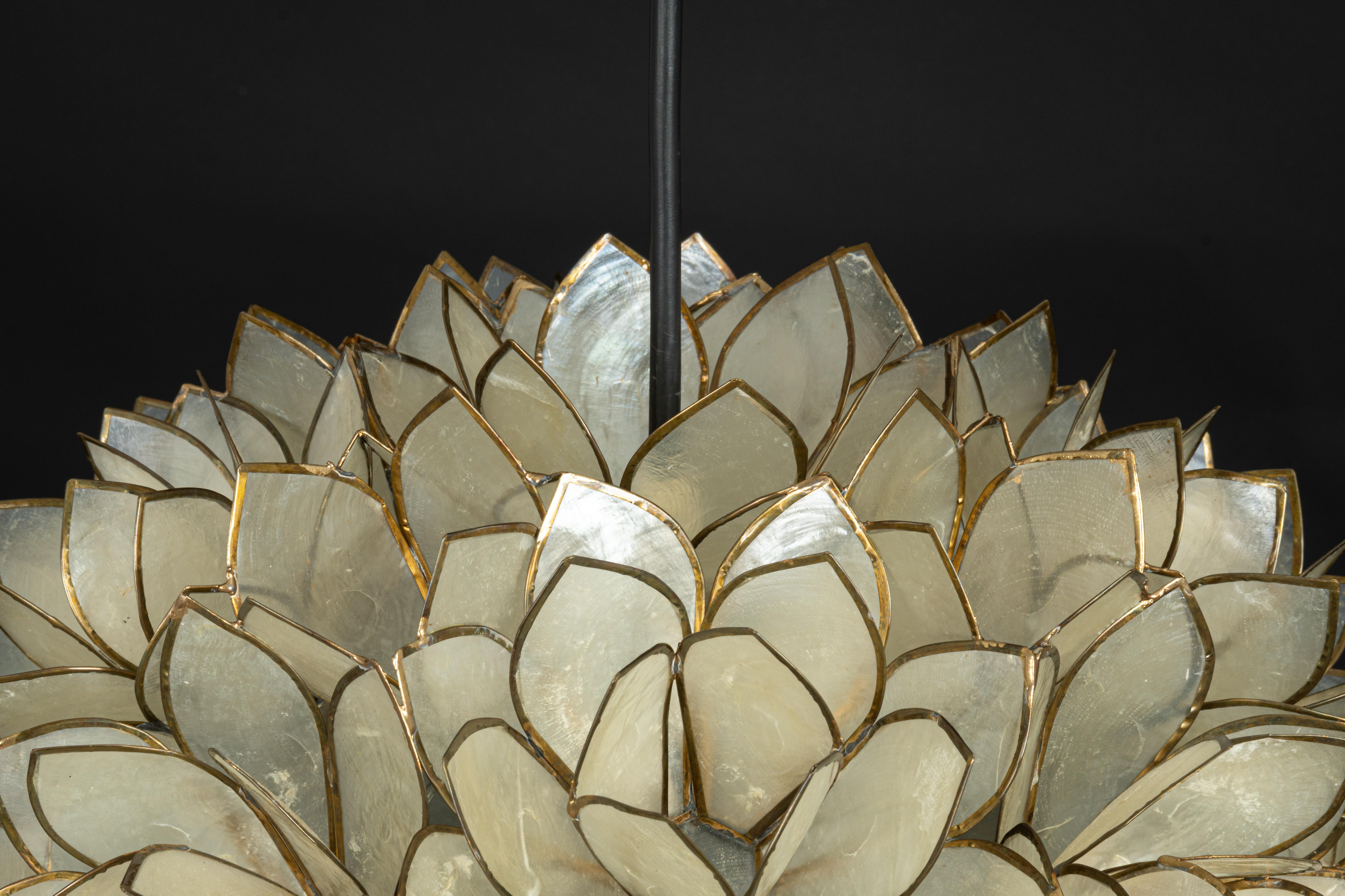 white capiz lotus pendant shade