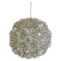 Capiz Shell Lotus Pendant Light