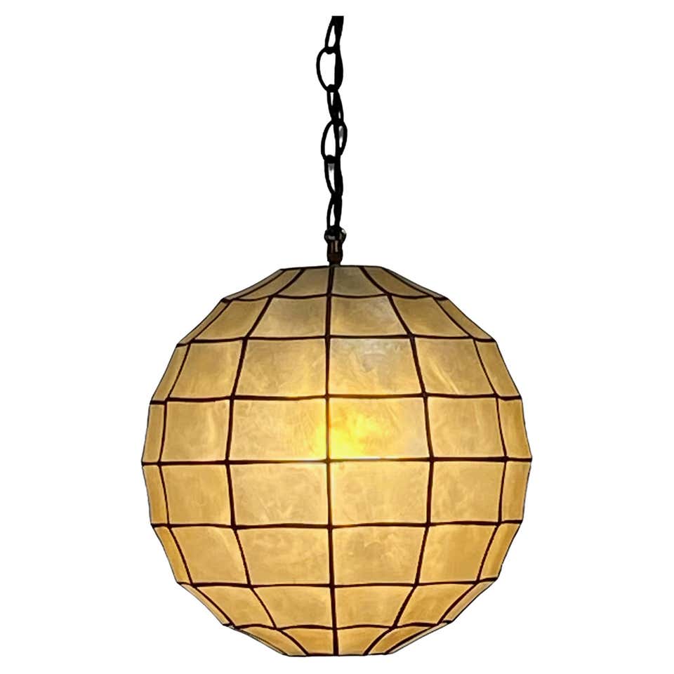 Hanging Colorful Capiz Shell Pendant at 1stDibs