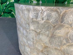 Capiz Shell Round Coffee Table