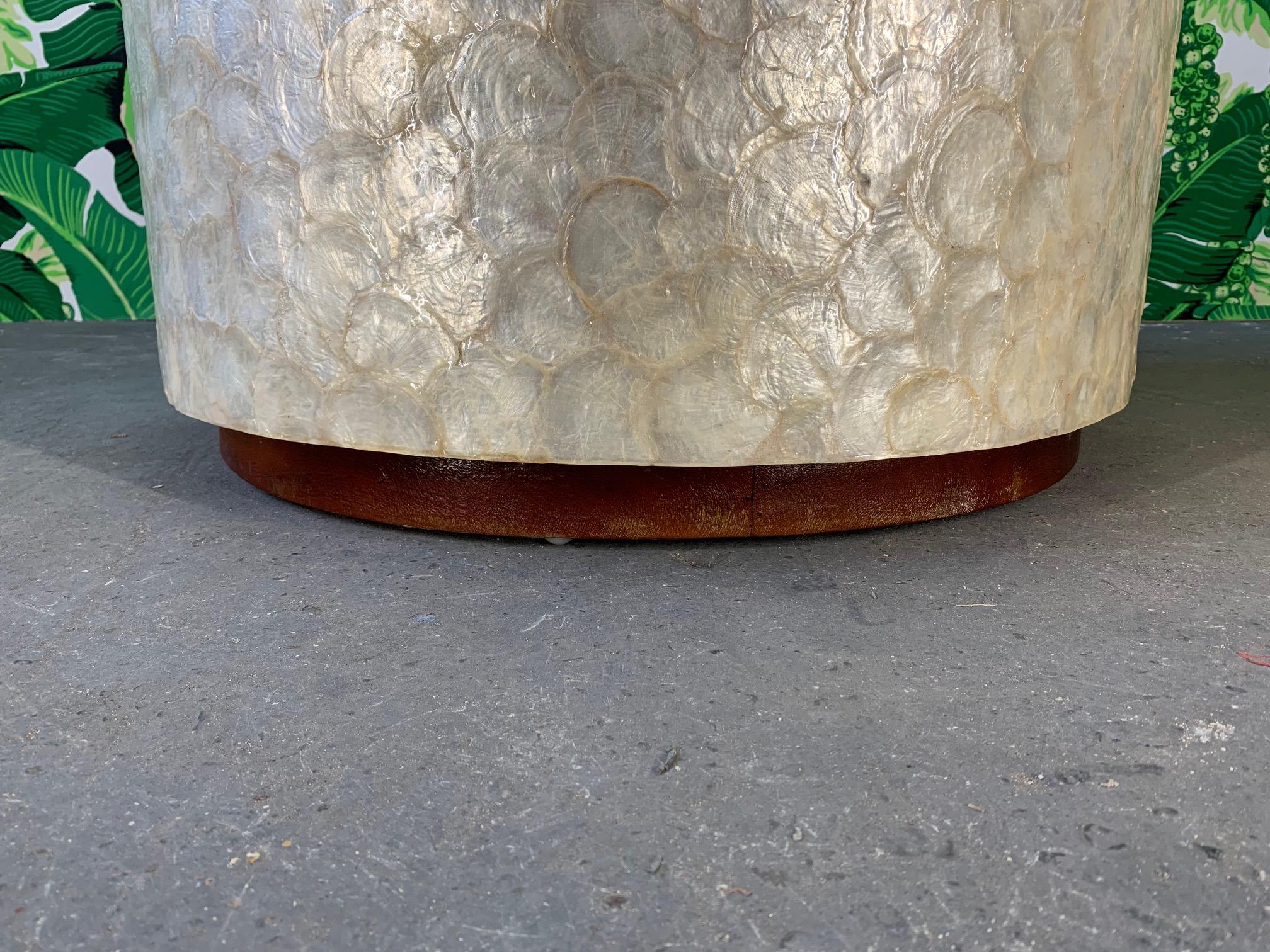 round shell coffee table