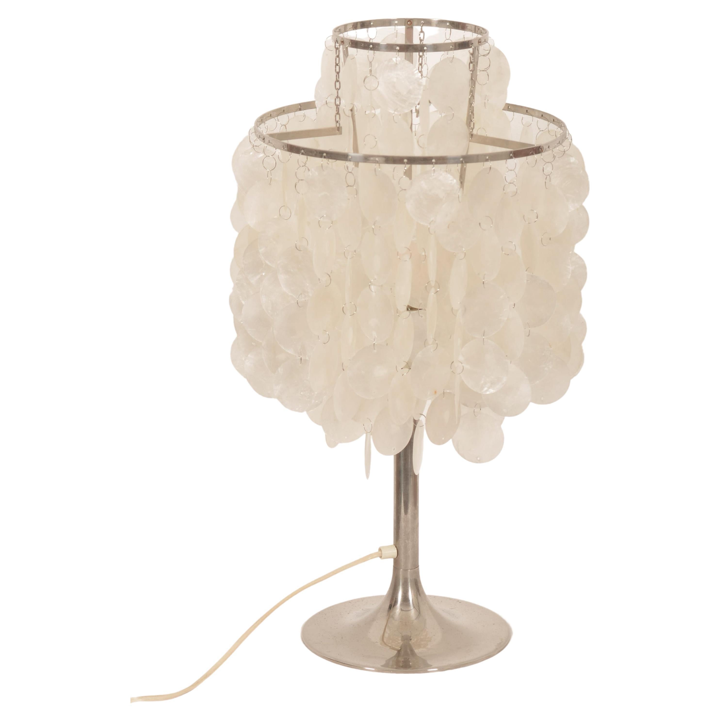 Capiz Shell Table Lamp by Vest Leuchten Austria For Sale