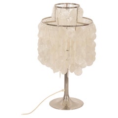 Vintage Capiz Shell Table Lamp by Vest Leuchten Austria