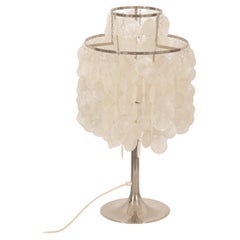 Retro Capiz Shell Table Lamp by Vest Leuchten Austria