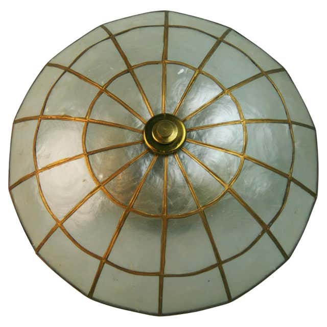 Capiz Shell Flushmount at 1stDibs | capiz shell flush mount light ...