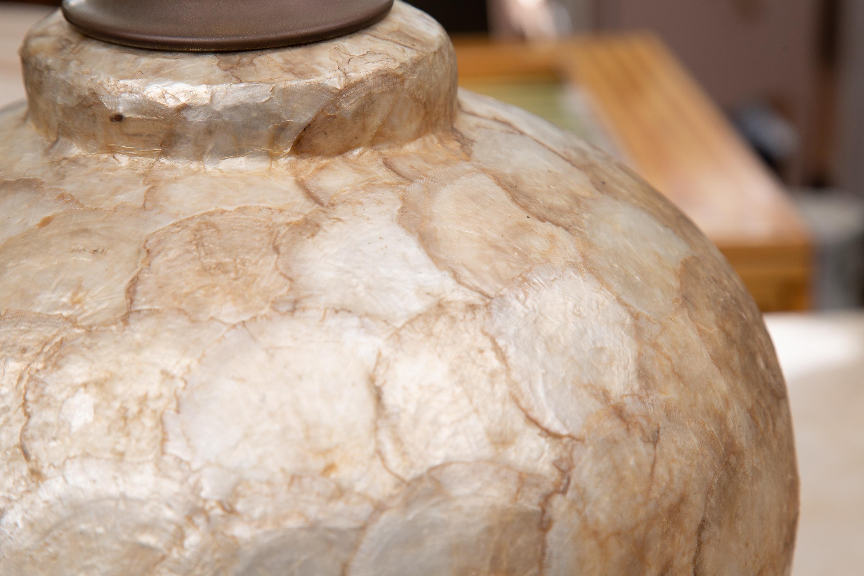 vintage capiz shell lamp