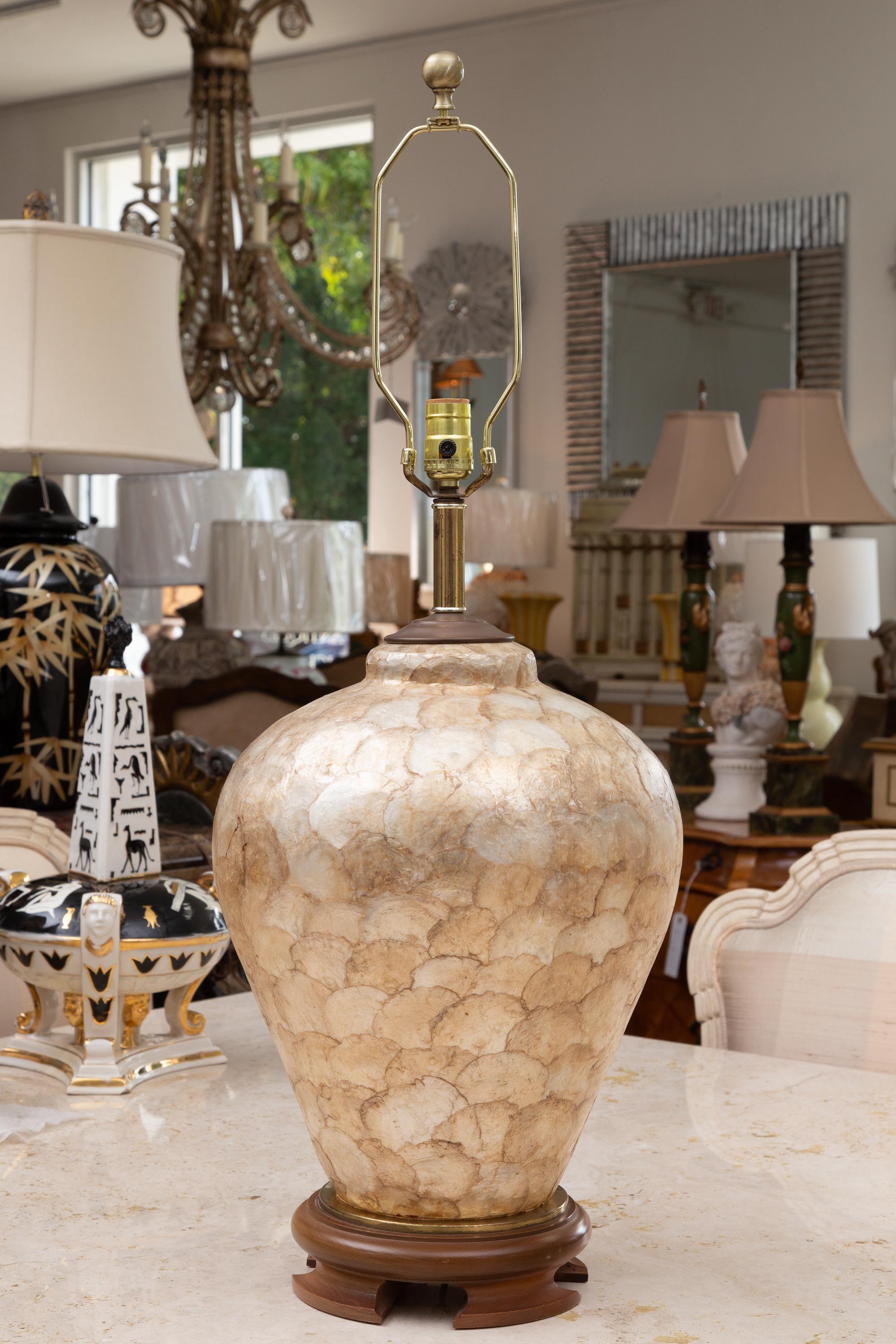 capiz shell lamps