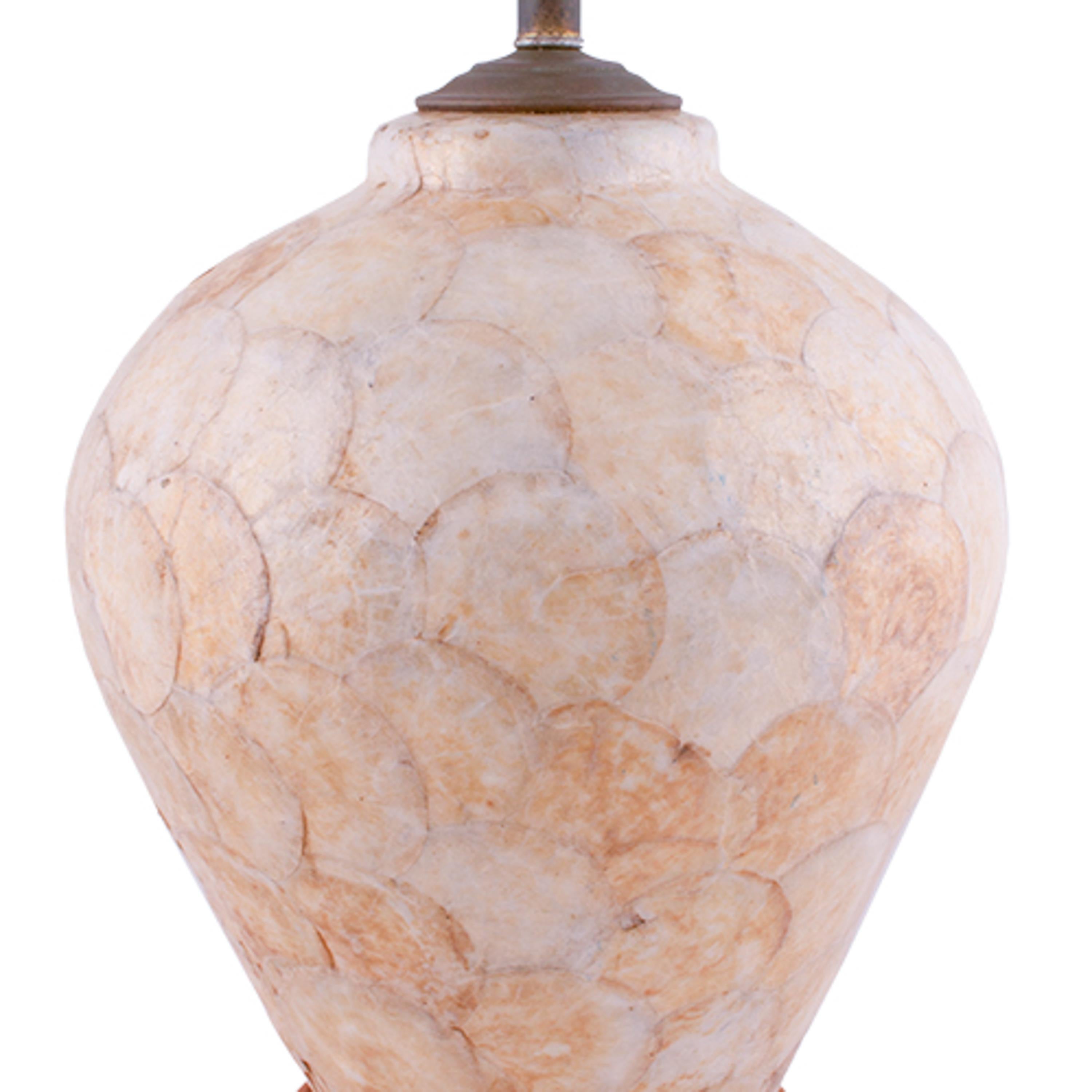 Italian Capiz Shell Veneered Lamps For Sale