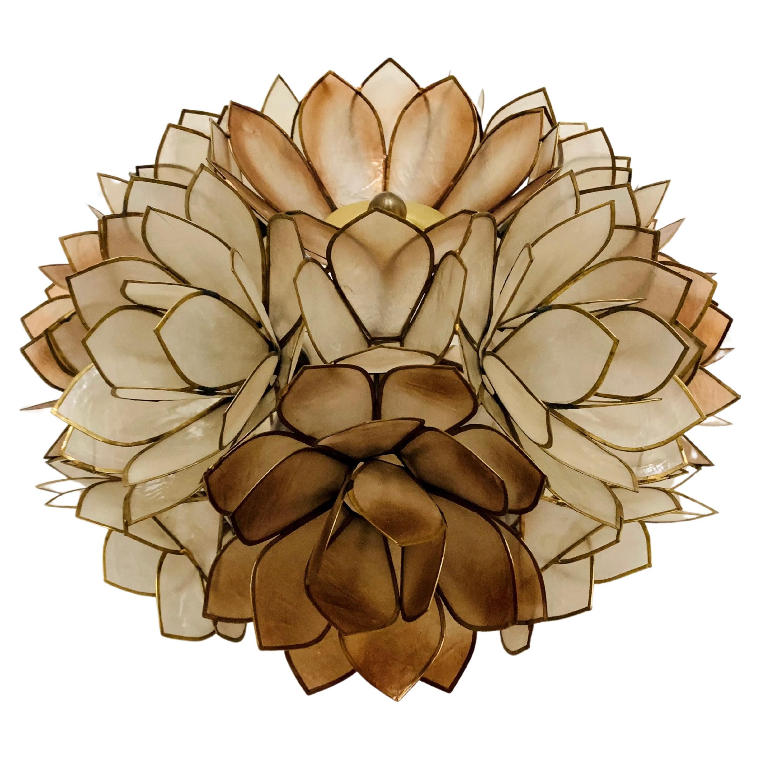 Capiz Shell Wall or Flush Lamp For Sale