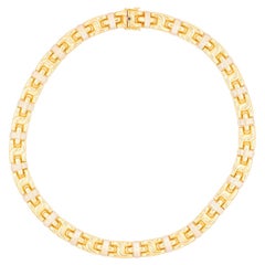 Vintage Caplain Saint André Chain Necklace Yellow Gold