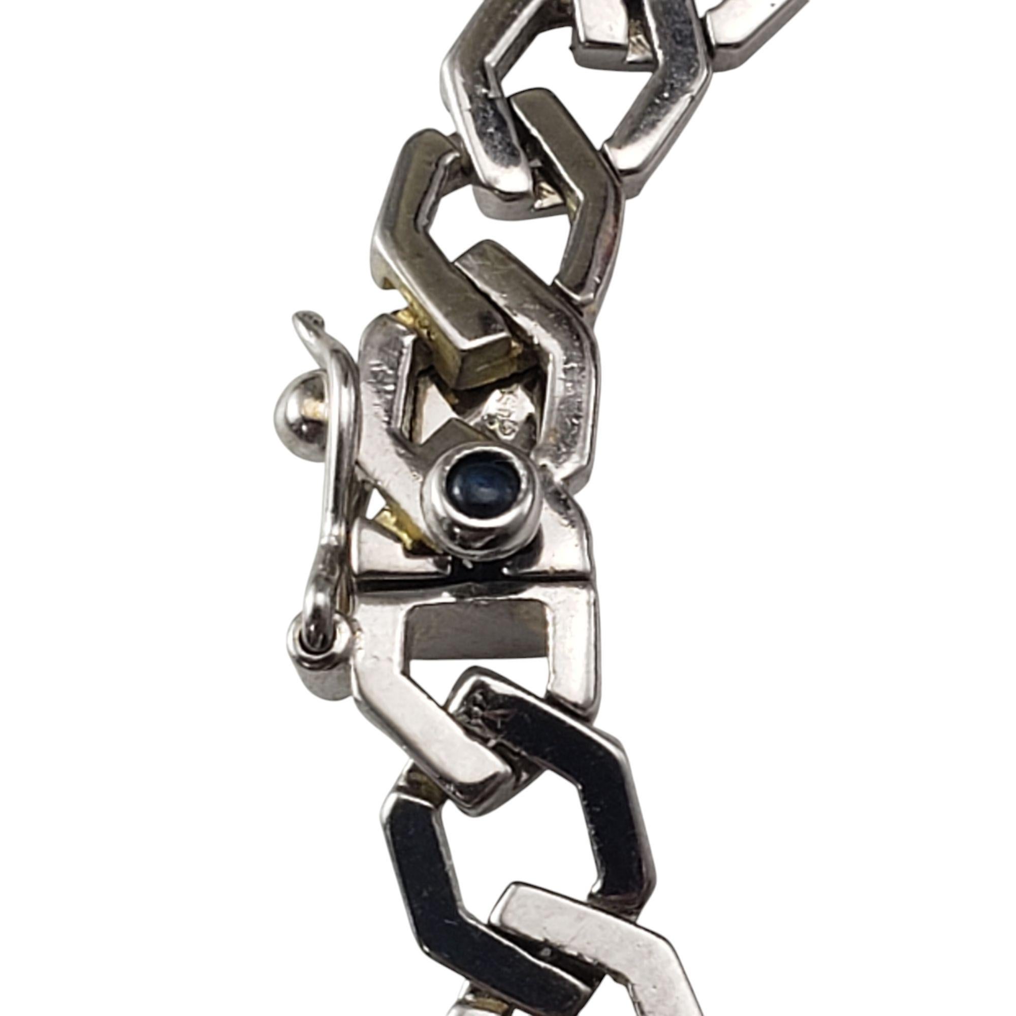 Caplain St. Andre France 18K White Gold Link Bracelet #20928 In Good Condition For Sale In Washington Depot, CT