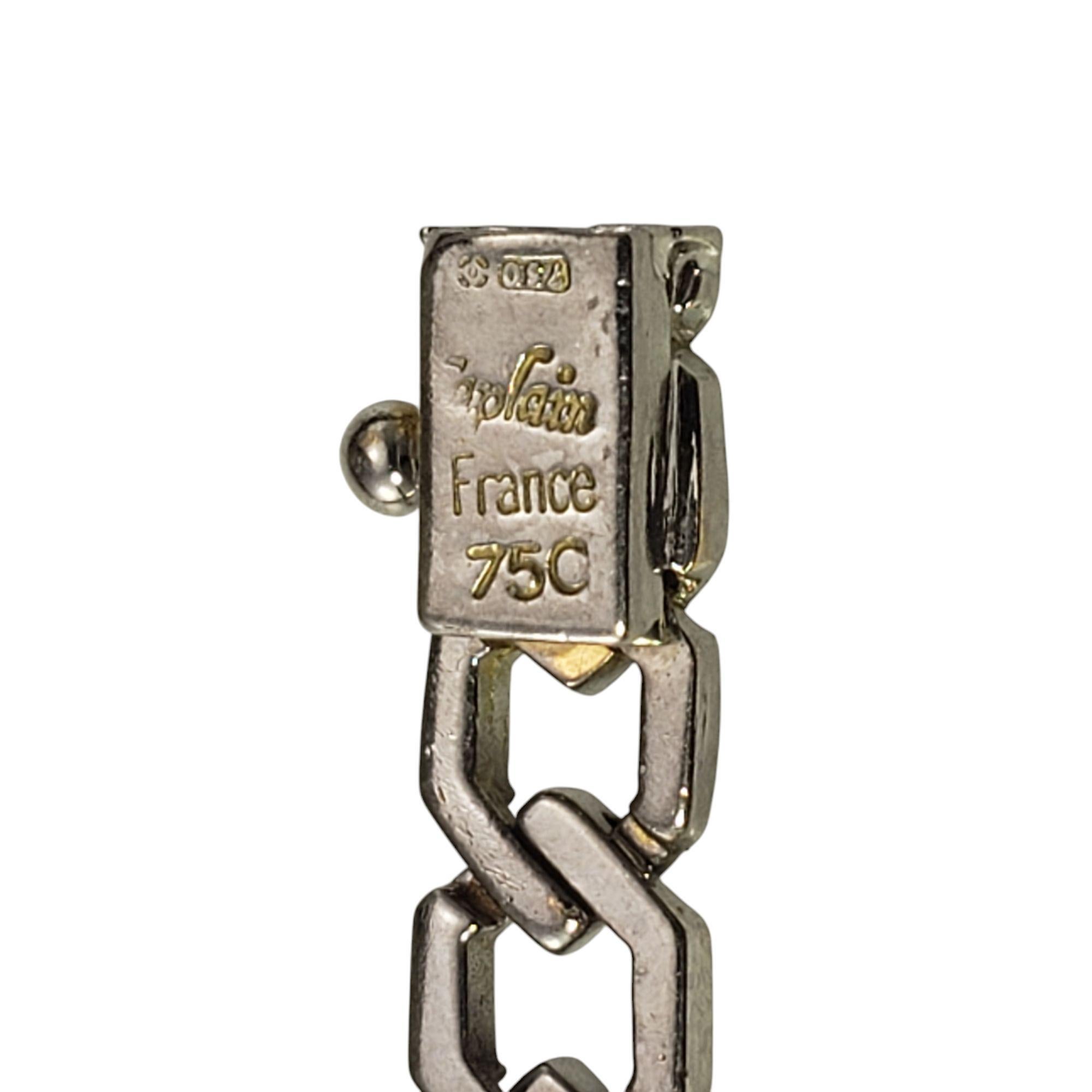 Women's Caplain St. Andre France 18K White Gold Link Bracelet #20928 For Sale